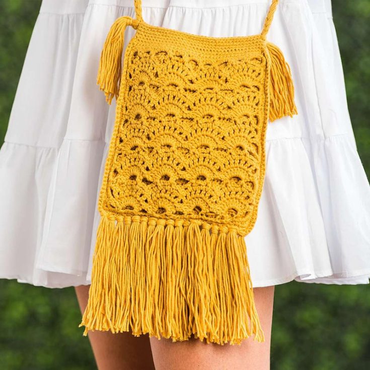 boho crochet crossbody bag