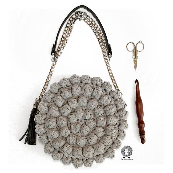 Bobblelicious crochet crossbody bag