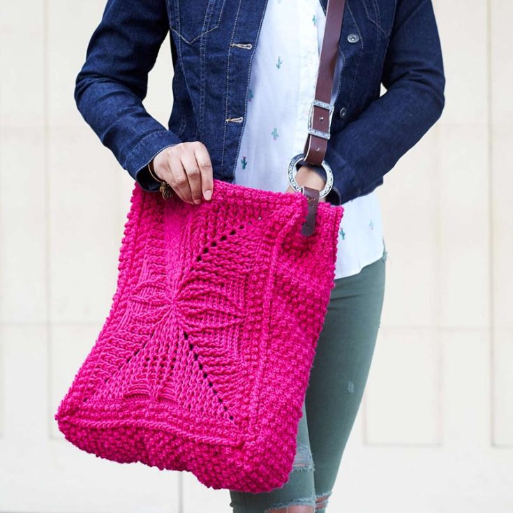 crochet carry-all crossbody bag