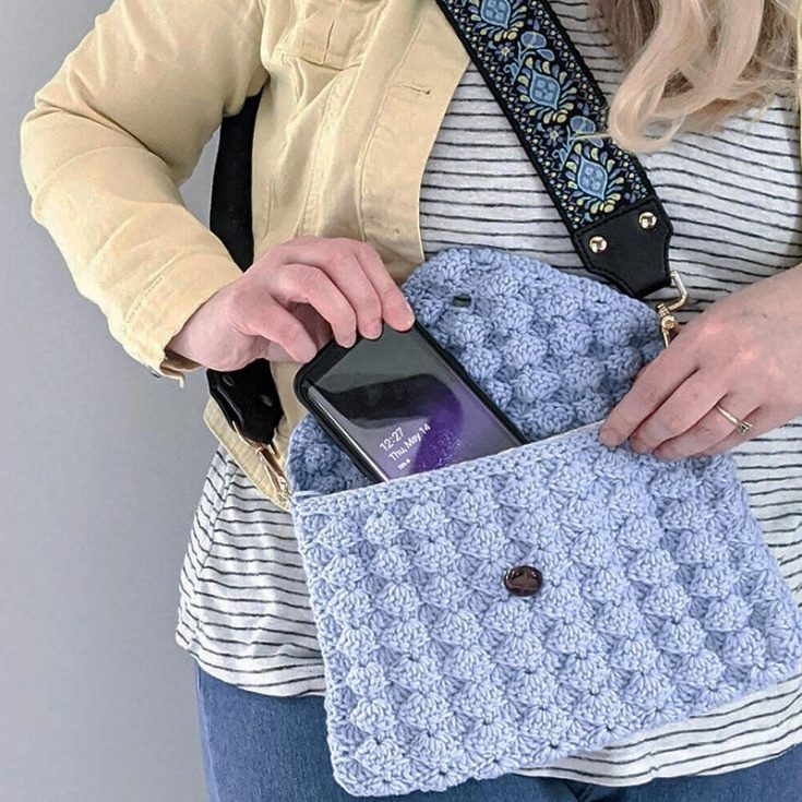 Image for Crochet Shell Stitch Crossbody Purse Pattern &mdash; Rebekah Haas Crochet