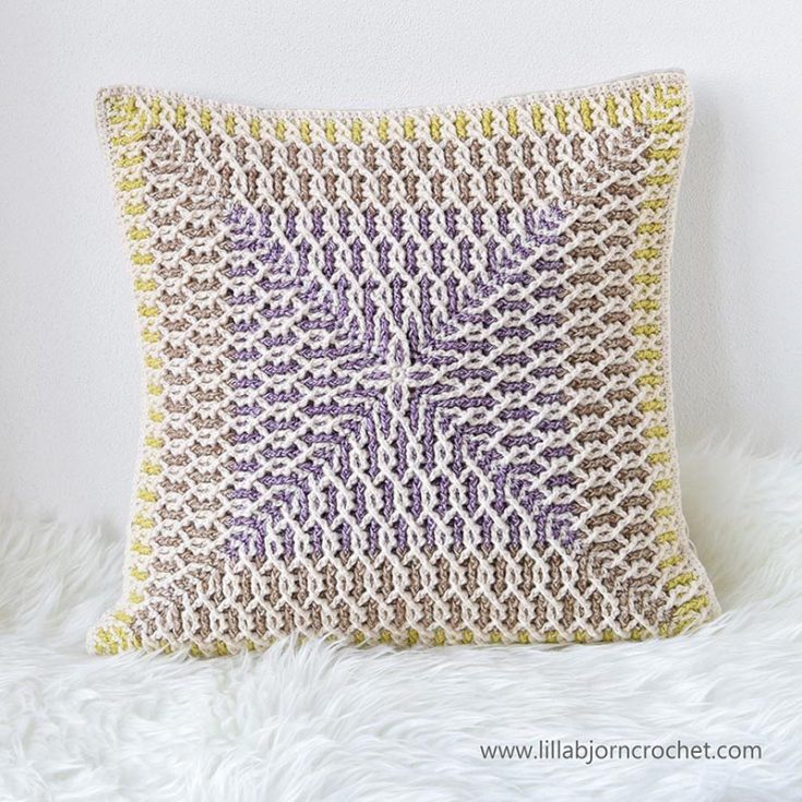 brioche infinity crochet pillow pattern