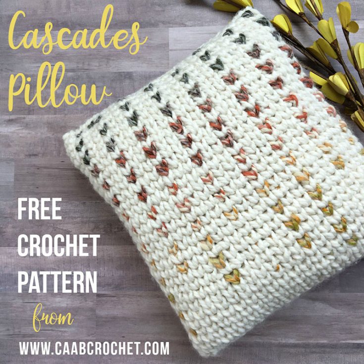 cascades crochet pillow