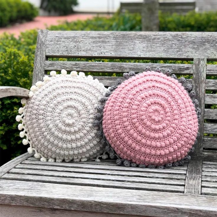 crafty boho crochet pillow