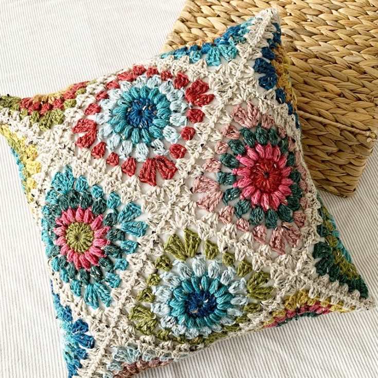 hygge burst crochet pillow pattern