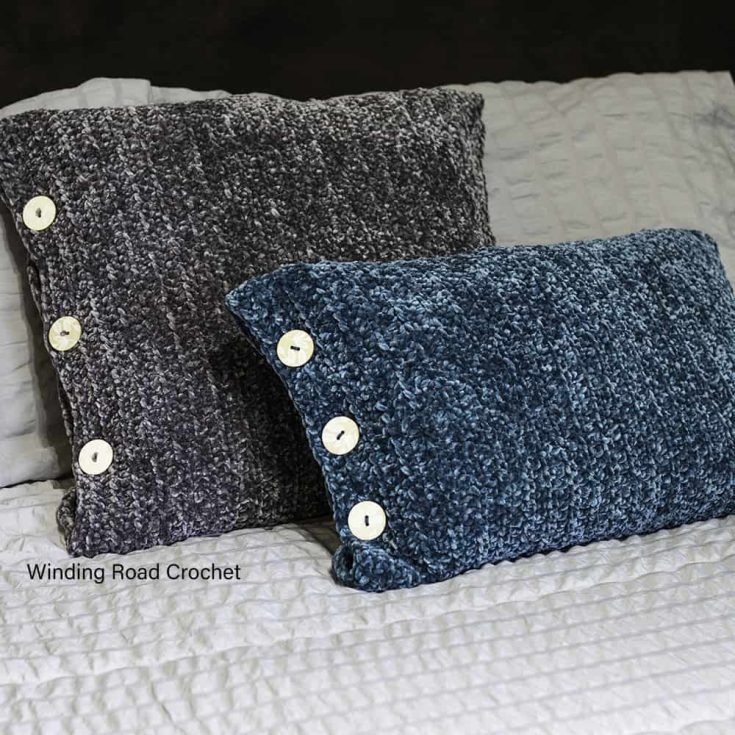 velvet crochet pillow