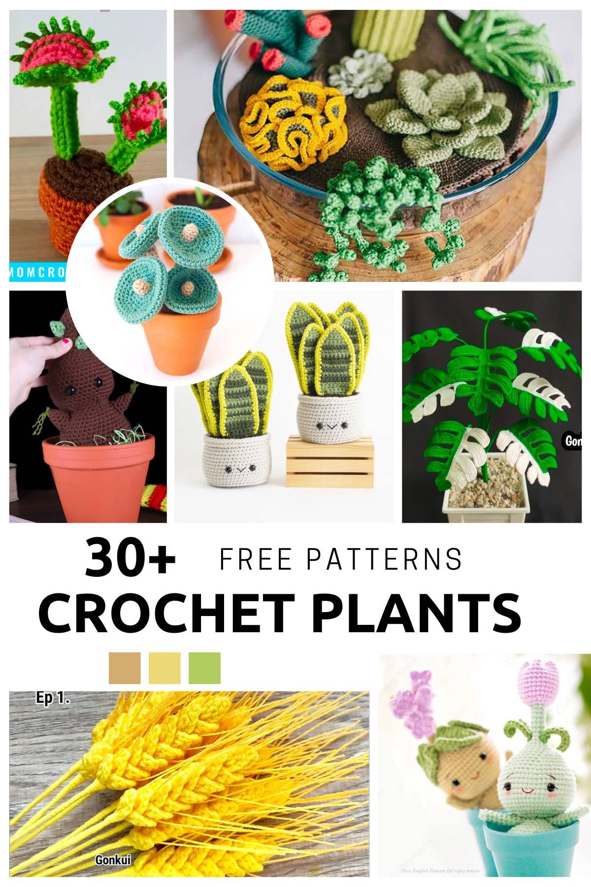 38 Free Patterns on Crochet Plants