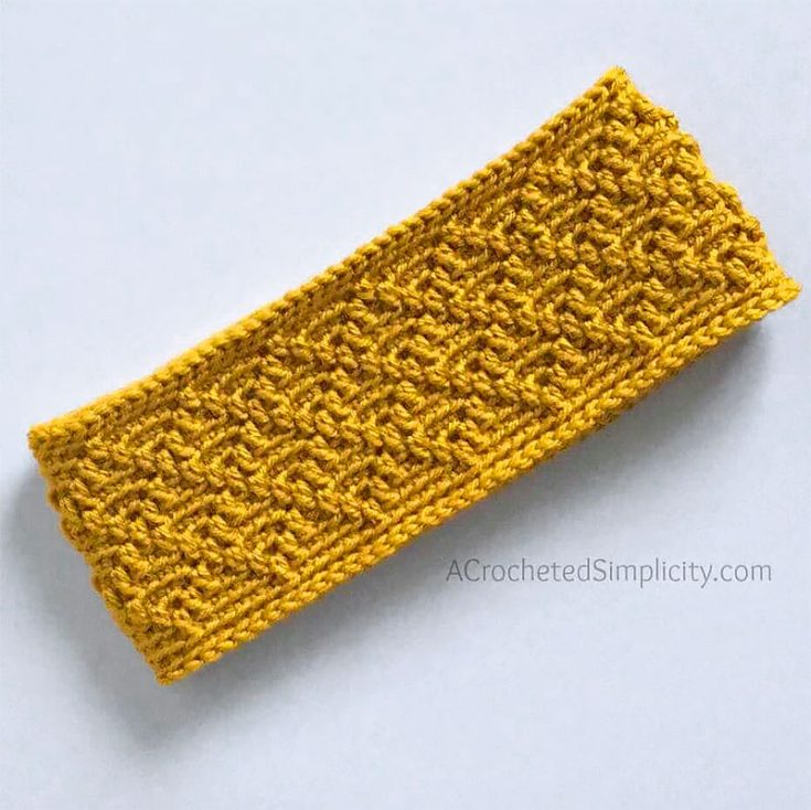 This 5-size crochet ear warmer pattern is done in a series of double crochets and front post stitches. Works up quickly, and you'll be done in no time.