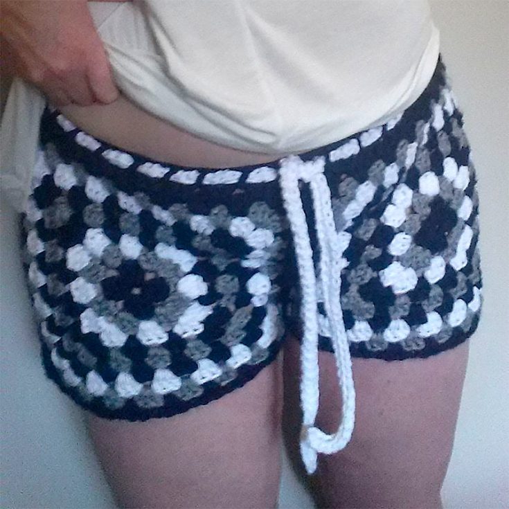 granny square crochet shorts