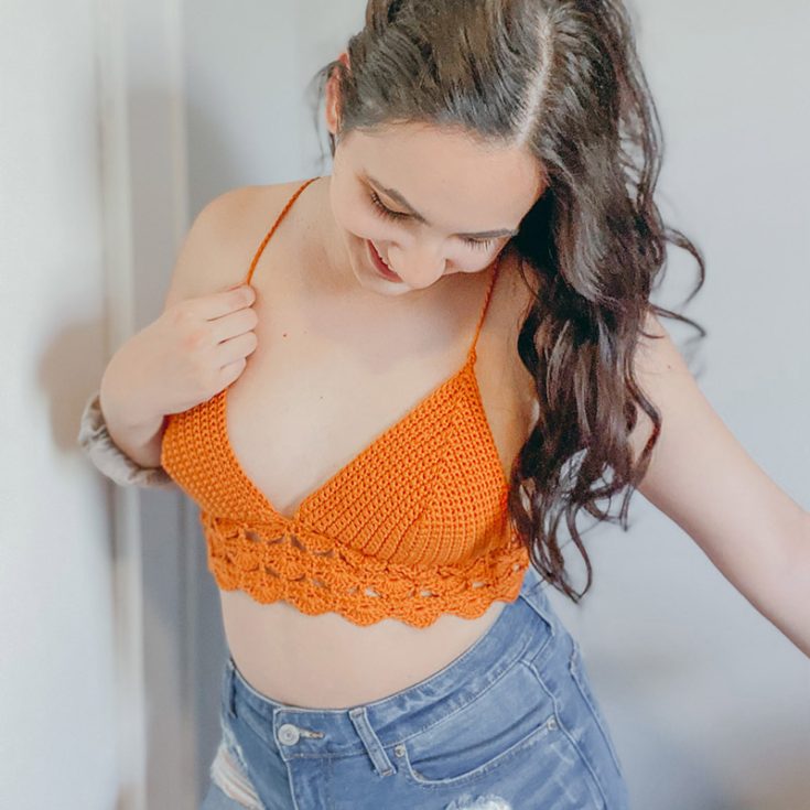 heatherette crochet bralette pattern