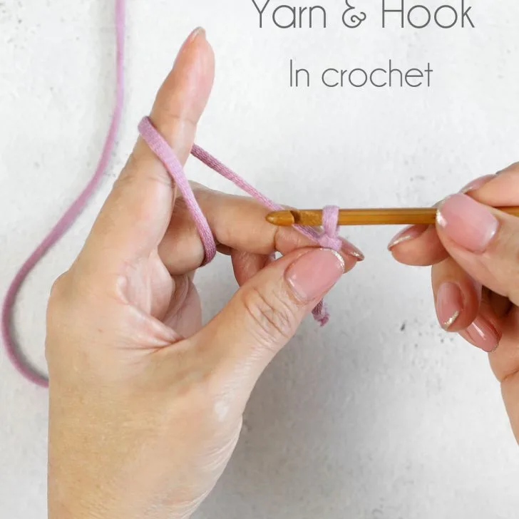 how to hold crochet yarn & crochet hook