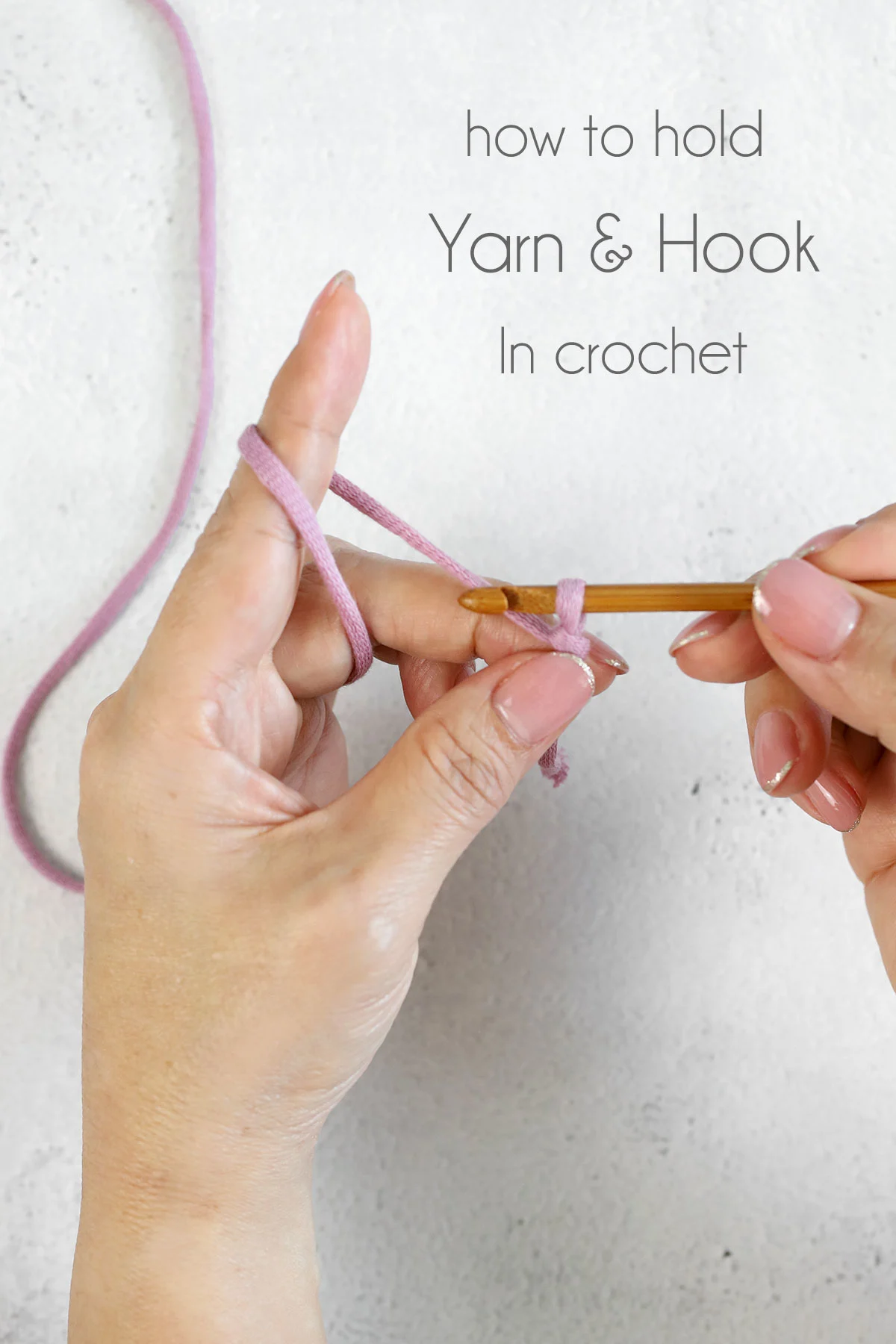 How to Hold a Crochet Hook and Yarn