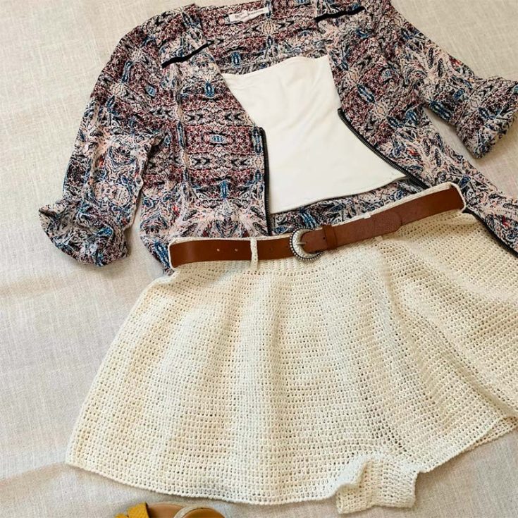 wide leg crochet shorts