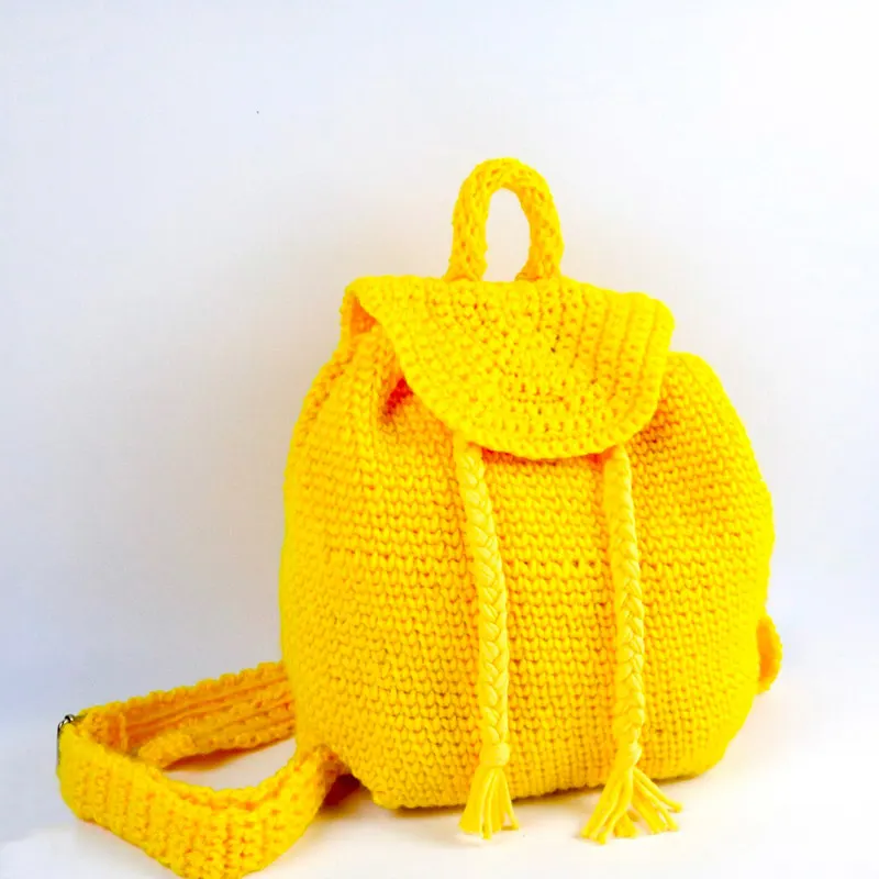 Handbag- Purse- EmilyRose Couture Crochet Backpack- Handbag- Purse- Fully  Lining Inside- Fashion- Stylish- GRAY or RED