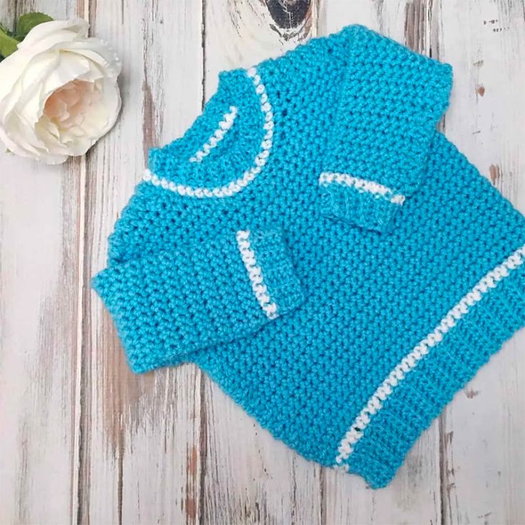 easy baby sweater crochet pattern with single crochet stitches