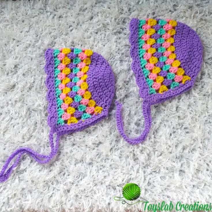 crochet an easy baby bonnet that begins with a magic ring