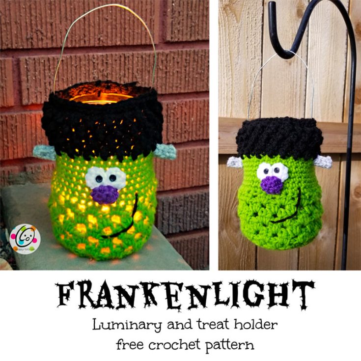 This Frankenstein will really be the star of your show at night when you place a lamp in it that makes his face glow giving it a spooky vibe. Perfect way to illuminate your door step and still stay in the theme of Halloween.