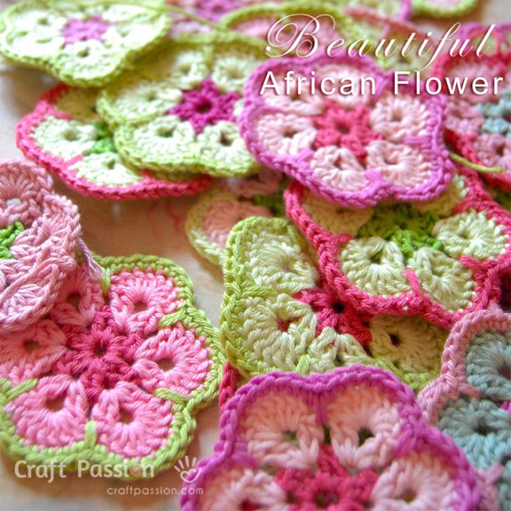 This beginner-level hexagon motif takes only 10 minutes of active time to complete! You can choose the color palette of your liking to personalize this crochet African Flower granny.