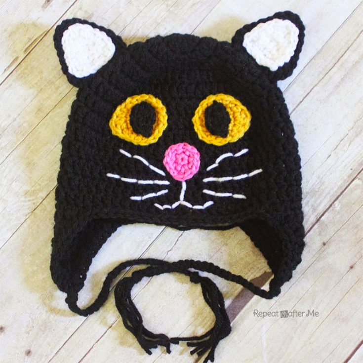 This is another cat-inspired crochet hat that will keep your ears warm throughout the chilly season.