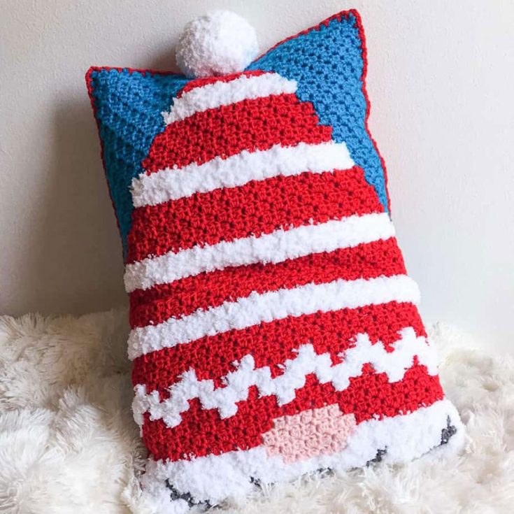 What better than hugging a soft, fluffy gnome pattern pillow when you're watching your favorite series? This gnome pattern was made using a mini (hdc) half double C2C technique. Don't know what that is? No worries, there is a complete tutorial, including videos on learning how to make a C2C Crochet Rectangle shape.