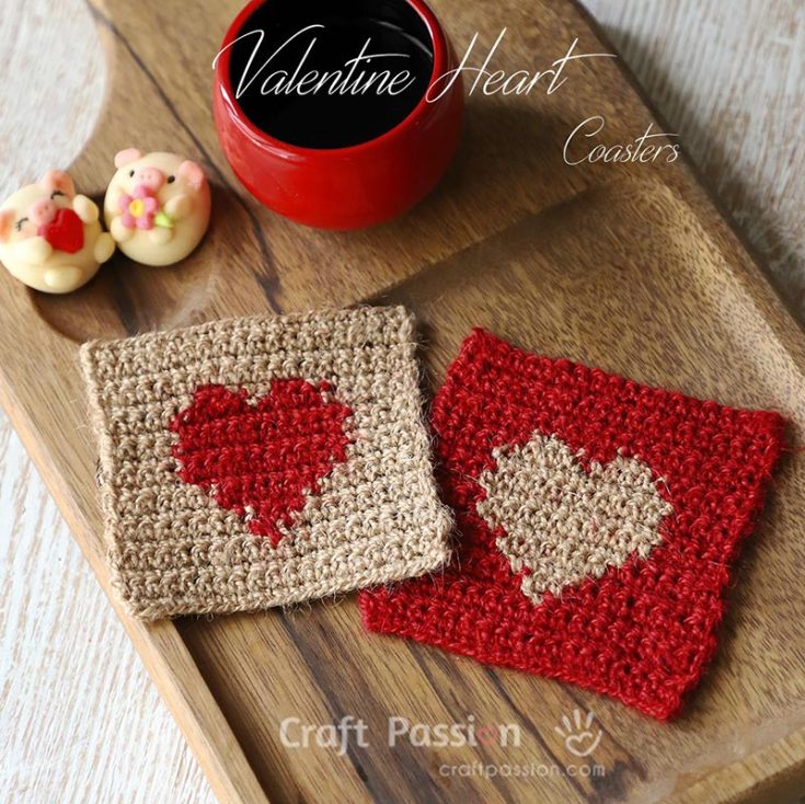 Show your love literally with these heart coasters. Coasters are both practical and useful. It will also remind them of how much you love them whenever they place it on a drink. active time:&nbsp;2 hours total time:&nbsp;2 hours difficulty:&nbsp;Avid Beginner/Intermediate estimated cost:&nbsp;USD 2 - 5