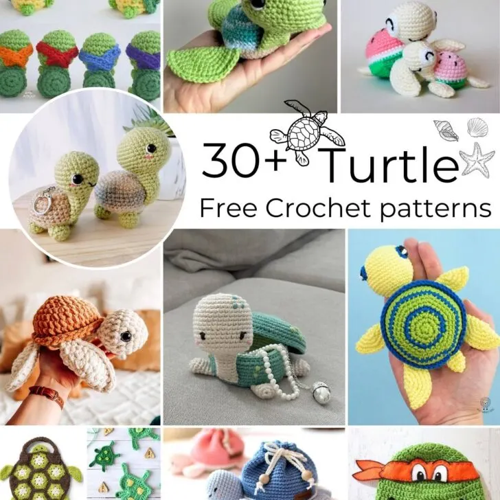 Making crochet turtles is a great way to raise awareness about these beautiful, endangered turtles! Get all 33 free crochet patterns & start crocheting right away.