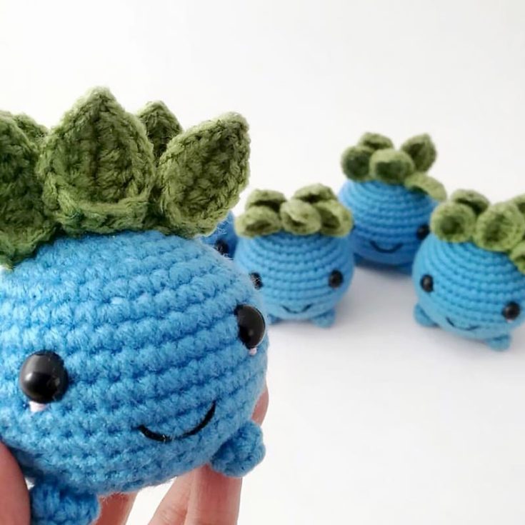 This cute weed-type Pokemon crochet pattern will make a great addition to your succulents. It's also a great gift for plant lovers!