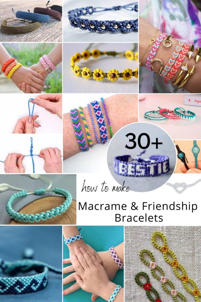 31 Macramé Bracelet Free Patterns Tutorials • Made From Yarn