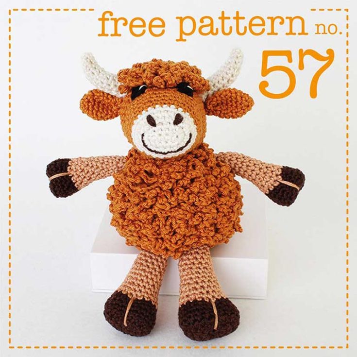 Here's another Highland cow crochet pattern for you! This fluffy, wooly one measures around 7.5&rdquo; tall. All the parts are separately made and then sewn together. Similar to all amigurumi patterns, it is crocheted primarily in continuous spirals.&nbsp;Remark: The crochet pattern is written in UK terms, but there is a conversion chart for US terms.