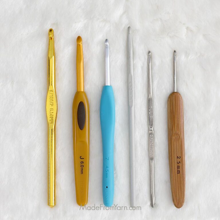 Crochet Hook Sizes With Conversion Chart • Made From Yarn