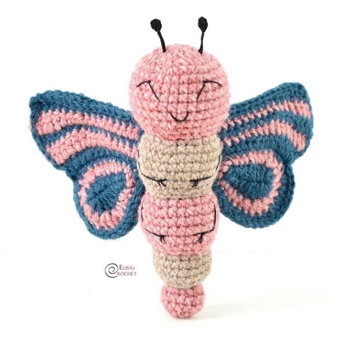 Are you ready to create a super cute butterfly? Ava is a simple yet fun amigurumi project that is suitable for beginners. It could be a great rattle toy if you add jingle bells into the stuffing as well.