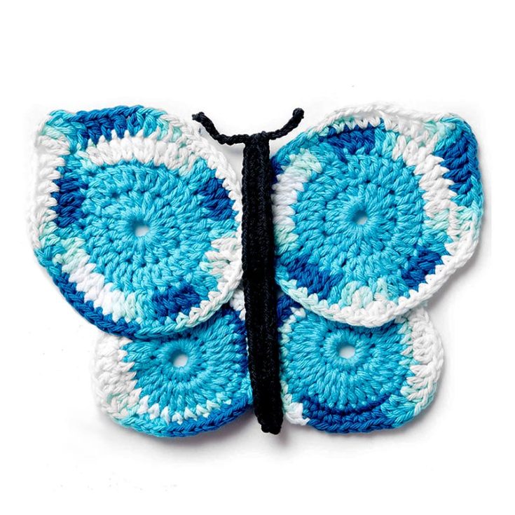This stunning butterfly dishcloth pattern features an ombre yarn for the beautiful and unique finish on its wings. A great way to add spring to your kitchen.