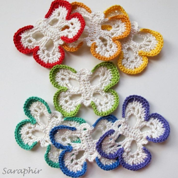 This beautiful, dainty butterfly crochet pattern would make a great embellishment piece. Personalize your butterflies to be a solid one-color piece or in a lovely two-toned design.