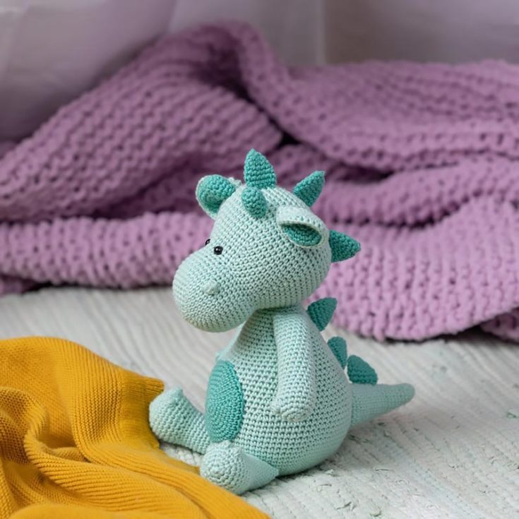 If you have a little one who needs a cute and cuddly buddy, Dirk the Dragon is the one! Crochet it with personalized colors that your child will love.