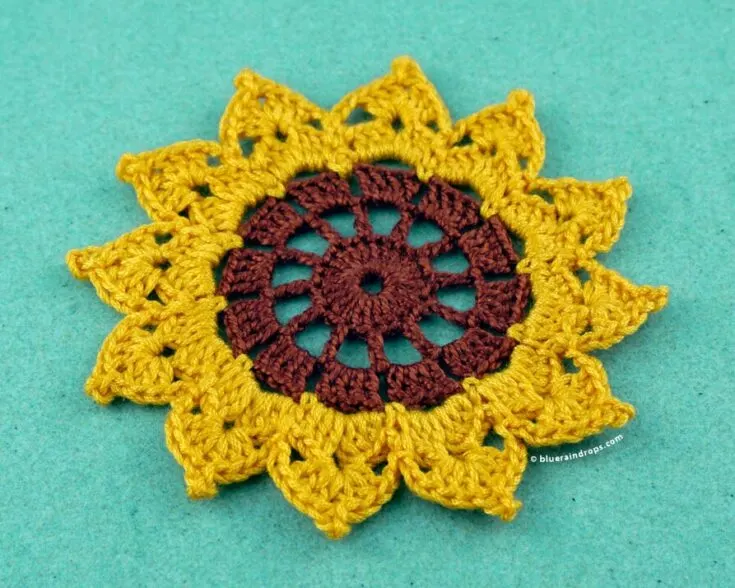 crochet sunflower