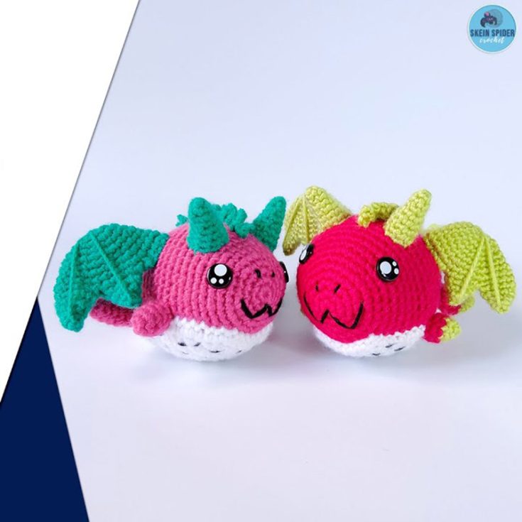 This fun crochet dragon project is relatively small and a good place to start your dragon amigurumi journey!