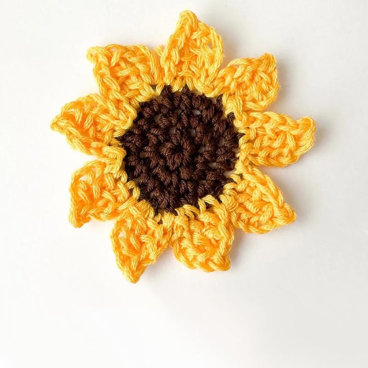 This crochet tutorial shows you how to make a stunning sunflower beaming at the sun with simple crochet stitches! Don't worry if you're a beginner and not familiar with many stitches yet.