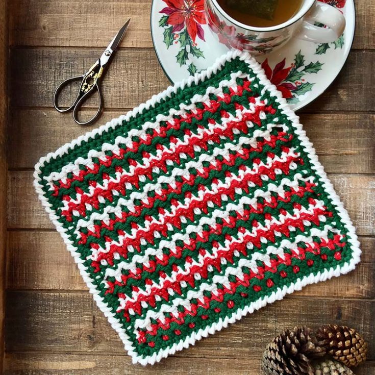 Whip up the Any Holiday Textured Crochet Dishcloth in a flash, flaunting a cool stitch that looks fab on both sides. Whether you're vibing on Christmas vibes with red and green or feeling patriotic with red, white, and blue, this pattern lets you mix and match colors for any season or reason&mdash;endless possibilities!