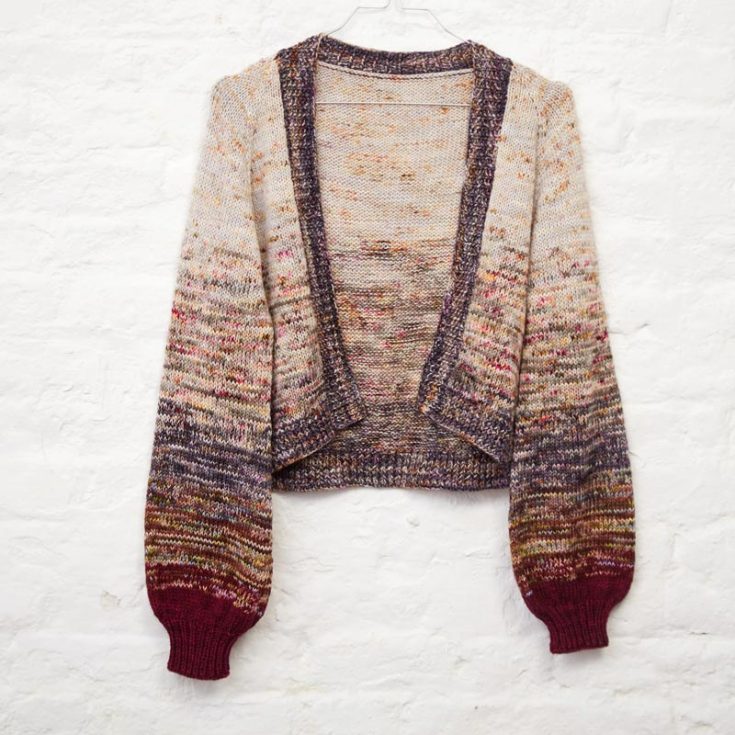 If you&rsquo;re up for a cardigan challenge, you can try this pattern out for starters. This intricate design is made with different yarn colors, and the color changes are made by swapping out the yarn mid-knitting. It is a simple top-down stockinette cardigan design, and it will give you a push for your creativity. Size: XS - 5XL Skill Level: Advanced