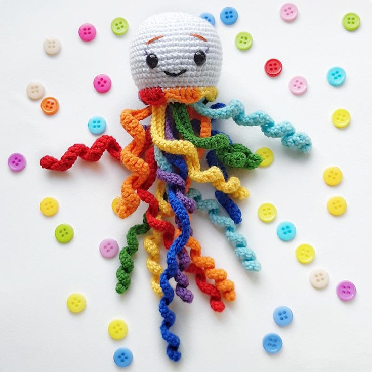 Imagine bringing a burst of color and a dash of fun to your space by crocheting this adorable jellyfish. It's a joyful project that's as much fun to make as it is to show off to friends and family!
