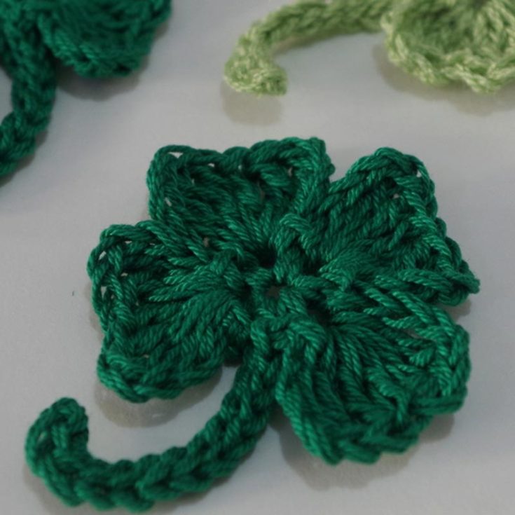 Speaking of lucky days, here's a four-leaf clover leaf pattern you can wish on while you crochet. It would make a sweet addition to a tote bag or another project like a crochet hat.