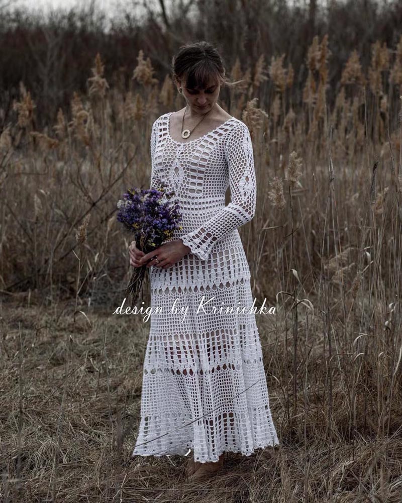15 Beautiful Crochet Wedding Dress Patterns • Made From Yarn