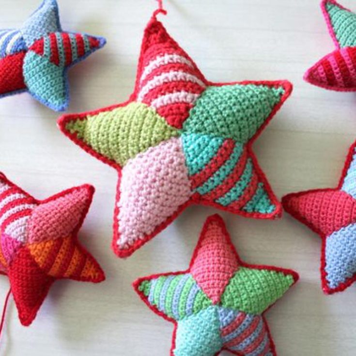 Use a mixture of warm and cool-toned yarn for this pattern to make an intricate 10-point crochet star pillow! You can incorporate funky colors with different designs in each star section for added creativity.