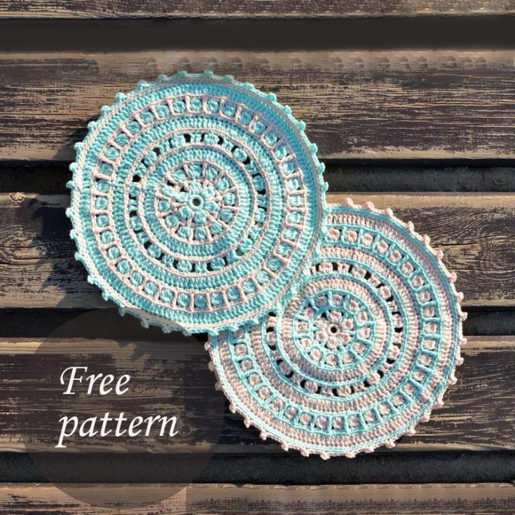 Inspired by the Azure blue of the ocean waves and the salty teal of wave crests, this North Sea mandala pattern is for all ocean lovers. They are approximately&nbsp;20 cm (8&rdquo;) large, and any avid beginner should put this on their to-do list!