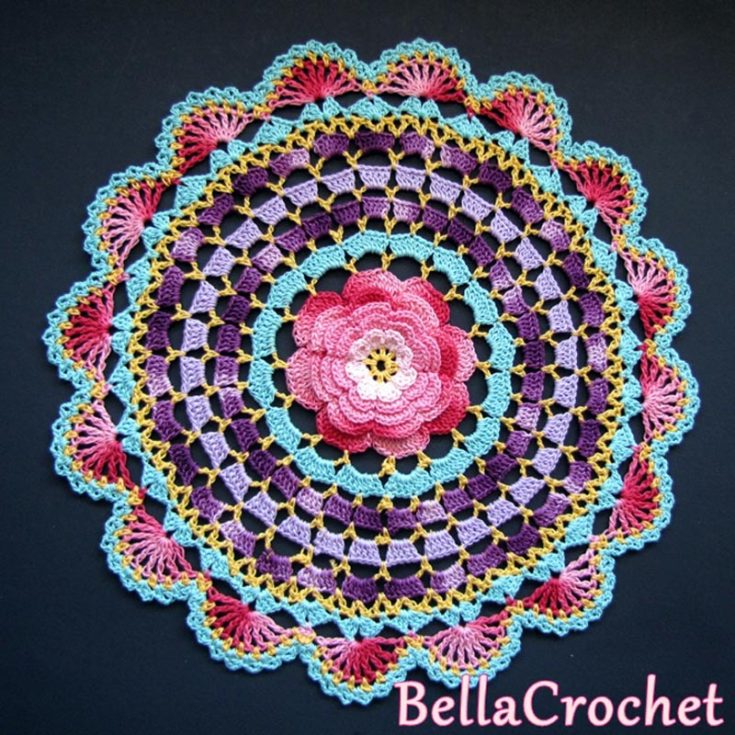 Shaped and constructed like a blooming rose, this radiant rose mandala crochet pattern is reminiscent of all good things in spring. This is an intermediate-level crochet pattern for those who are familiar with the basics of crocheting.