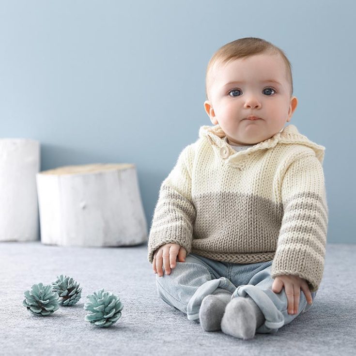 Here&rsquo;s an adorable baby knit sweater for your little ones to wear. This charming pattern fits infants ages 3-24 months and is an excellent choice for intermediate knitters. It&rsquo;s made with the Phildar Partner 6 yarn, ensuring that your tiniest tots are wrapped in a soft, comfortable garment.
