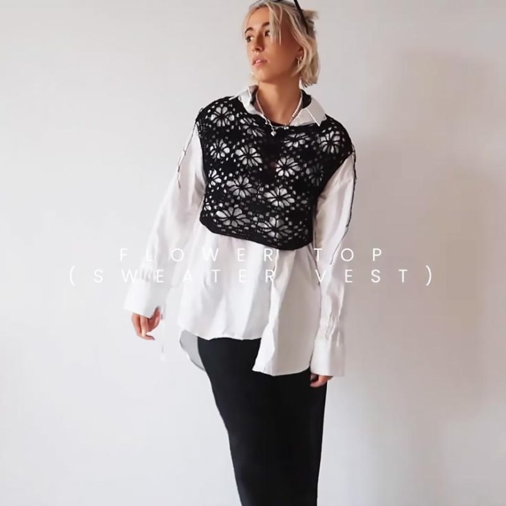 Here's one for Coachella! This light and airy floral sweater fest makes it the ideal top for any occasion. You can layer it with other tops or wear it as it is. The pattern offers one size since it's stretchy and loose.