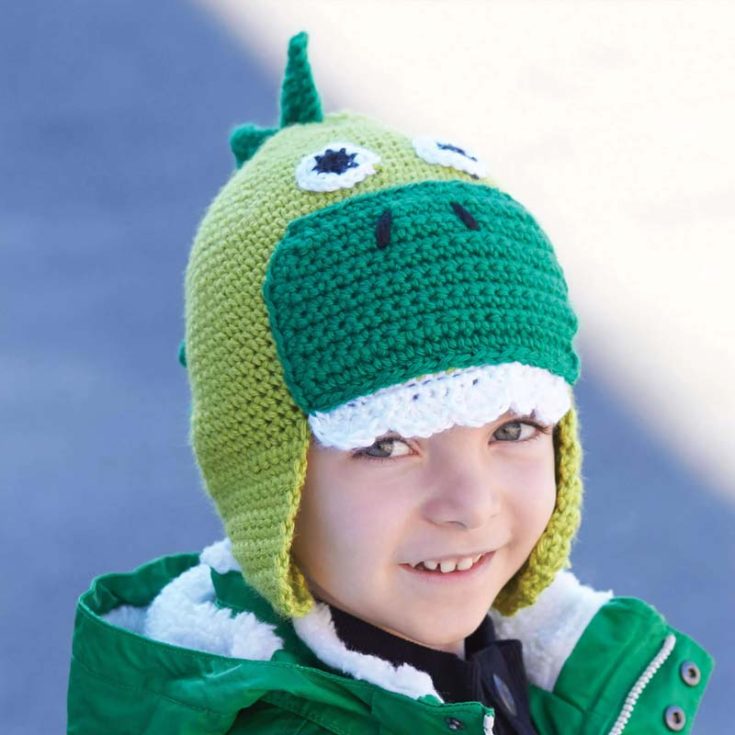 Let your children's imaginations run wild, and have extra fun during an after-school playtime party with this crochet dinosaur hat pattern! It's an easy pattern for all to attempt and includes sizing notes for children aged 2-12.