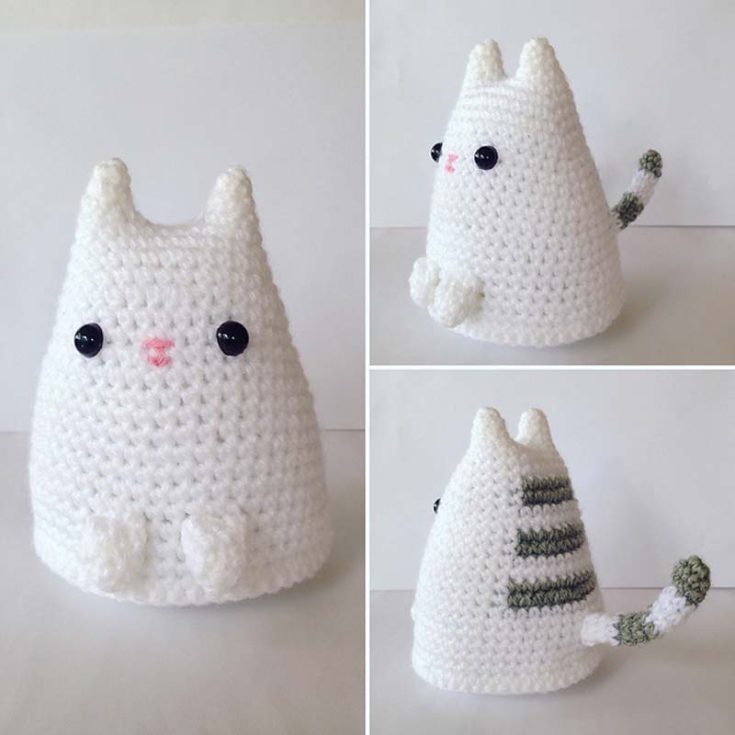 Shaped like little Chinese dumplings or mantous, these little dumpling kitty patterns are adorable on a plate! This is a pattern suitable for avid beginners with some basics nailed down. The finished pattern will produce an approximately 4&rdquo; tall kitty dumpling with a flat base so it will sit stably and patiently wait for snacks!