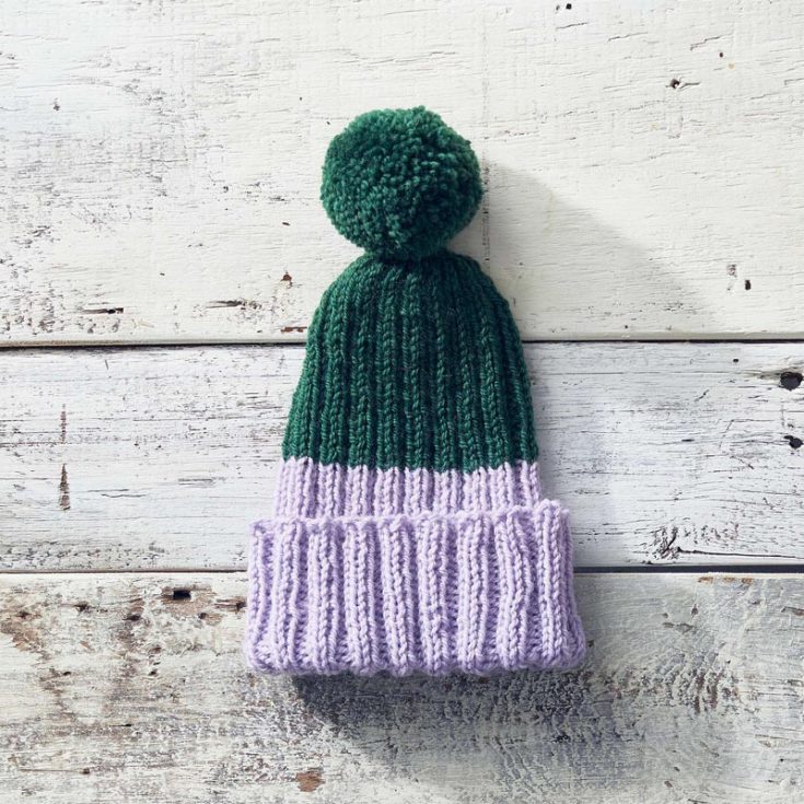 Want to make a heartfelt gift for a family member? This knitted hat is the perfect starting point for beginners! Its simple yet unique design makes it the ideal accessory for a snowball fight during the chilly seasons. You&rsquo;ll only need two skeins of worsted-weight yarn, and the sizing is approximately 19&rdquo; in circumference.
