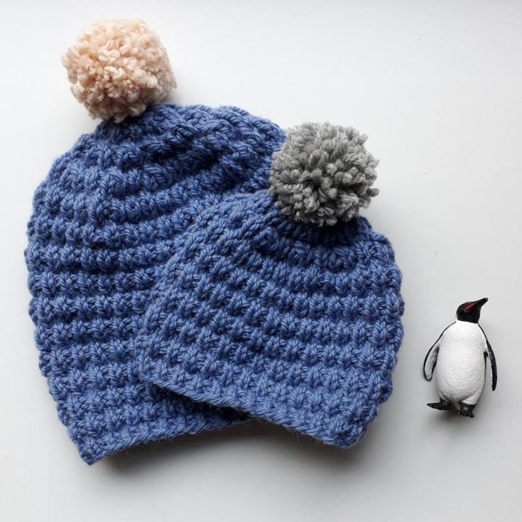 Check out another simple and adorable knit hat design you must try! This pattern is a joy to make, as it works with Aran weight yarn and is constructed from the bottom up in rounds. It also comes in a variety of sizes.
